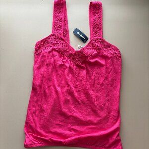 Old Navy Women's Fuchsia Tank Top, size XS, Lace straps, New with tags!